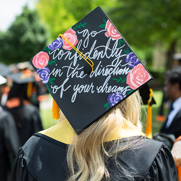 Cap that says go confidently in the direction of your dreams